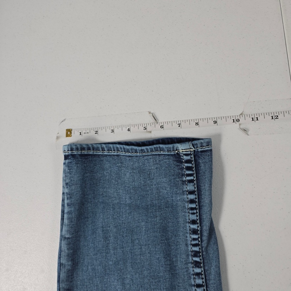 Vigoss Slim Boot Jeans Women 20 Medium Wash Embroidered Flap Pocket Blue Denim - Picture 6 of 9